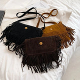 Women's Large Capacity Shoulder Bag Fringe Vintage Crossbody Bag