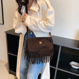 Women's Large Capacity Shoulder Bag Fringe Vintage Crossbody Bag