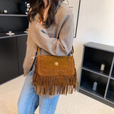 Women's Large Capacity Shoulder Bag Fringe Crossbody Vintage Tote