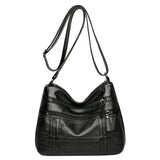 Women's Large Shoulder Bag Soft Leather Messenger Lady Red