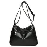 Women's Large Shoulder Bag Soft Leather Messenger Lady Red