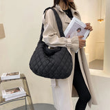 Women's Embroidered Shoulder Bag Large Capacity Handbag Crossbody Bag