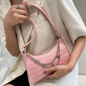 Women's Shoulder Bags PU Leather Chain Crocodile Pattern Totes