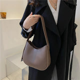 Women's PU Leather Crossbody Handbag Underarm Bag with Shoulder Strap