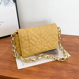 Women's Chain Quilted Purse Handbag Clutch Underarm Bag