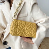 Women's Chain Quilted Purse Handbag Clutch Underarm Bag