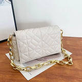 Women's Chain Quilted Purse Handbag Clutch Underarm Bag