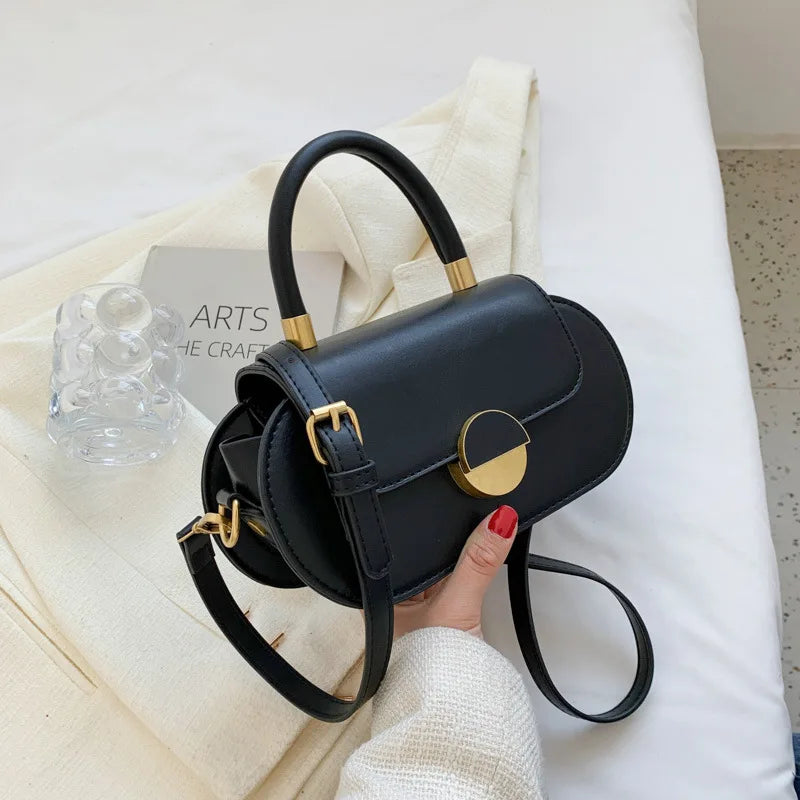Vintage Evening Top Pu Leather Female Handbag Women Solid Bag Crossbody