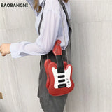 Women's Guitar Shape Crossbody Messenger Bag Pu Bag