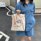 Large Canvas Shoulder Shoppers Handbag Tote Bag for Women
