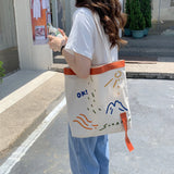 Large Canvas Shoulder Shoppers Handbag Tote Bag for Women