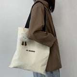 Women's Large Canvas Tote Bag Eco-Friendly Shoulder Shopper Handbag