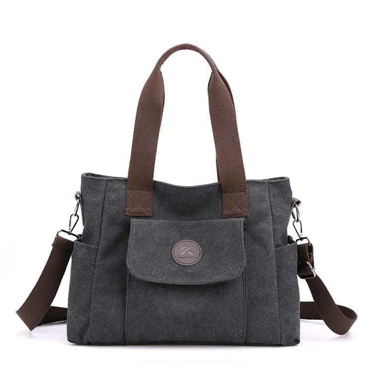 Women's Canvas Shoulder Bag Vintage Tote CrossBody Handbag