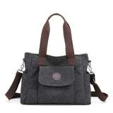 Women's Canvas Shoulder Bag Vintage Tote CrossBody Handbag