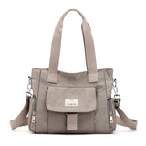 Women's Top-Handle Shoulder Bag Nylon Crossbody Tote Shopping Bag