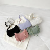 Corduroy One Shoulder Bag Mini Handbag Clutch