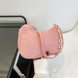 Corduroy One Shoulder Bag Mini Handbag Clutch