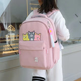 Canvas Backpack Women Large Capacity Harajuku Schoolbag
