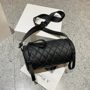 Women's Rhombus Crossbody Bag French Stick Nylon Waterproof Shoulder Bag