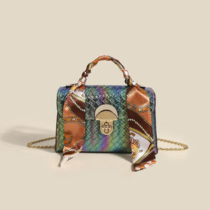 Women's Single Shoulder Messenger Bag Woven Chain Bag