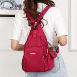 Women's Small Backpack Retro Floral Shoulder Chest Bag Female Bagpack Ladies