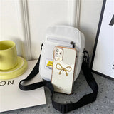 Women's Small Canvas Crossbody Bag Zipper Purse