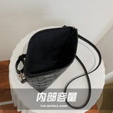 Women's Crocodile Stripe Cross-body Bag Retro Shoulder Bag