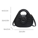 Women's Small Matte PU Leather Tote Bag Clutch