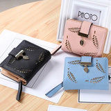 Women's Small Leather Wallet Purse Compact Mini Purse