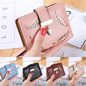 Women's Small Leather Wallet Purse Compact Mini Purse