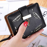 Women's Small Leather Wallet Purse Compact Mini Purse