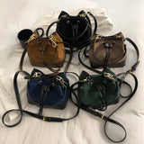 Women's Small PU Leather Crossbody Bag with Short Handle