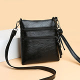 Women's Small Shoulder Crossbody Bag Multi-layer Messenger Soft Handbag Purse