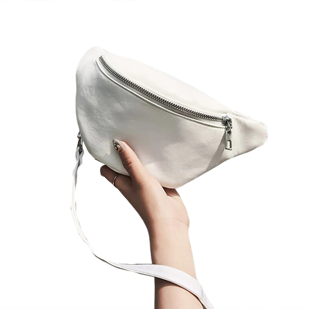 Women's Small Size Waist Bag Crossbody Bag Black/White Chest Bags
