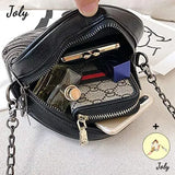 Women's Small Studs Crossbody Handbag Shell Shape Shoulder Messenger Bag