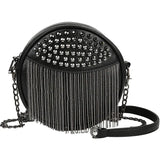 Women's Small Studs Crossbody Handbag Shell Shape Shoulder Messenger Bag