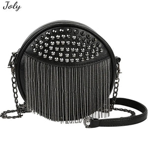 Women's Small Studs Crossbody Handbag Shell Shape Shoulder Messenger Bag