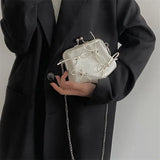 Small Leather Bag Chain Bowknot Shoulder Crossbody Bags