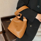 Soft Leather Handbag High Shoulder Bag Tote Bucket Bag Women's Handbags