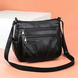 Women's Soft Leather Shoulder Bag Crossbody Handbag Small Messenger Bolso