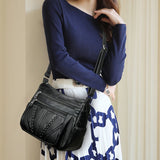 Women's Soft Leather Shoulder Bag Crossbody Handbag Small Messenger Bolso