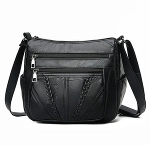 Women's Soft Leather Shoulder Bag Crossbody Handbag Small Messenger Bolso