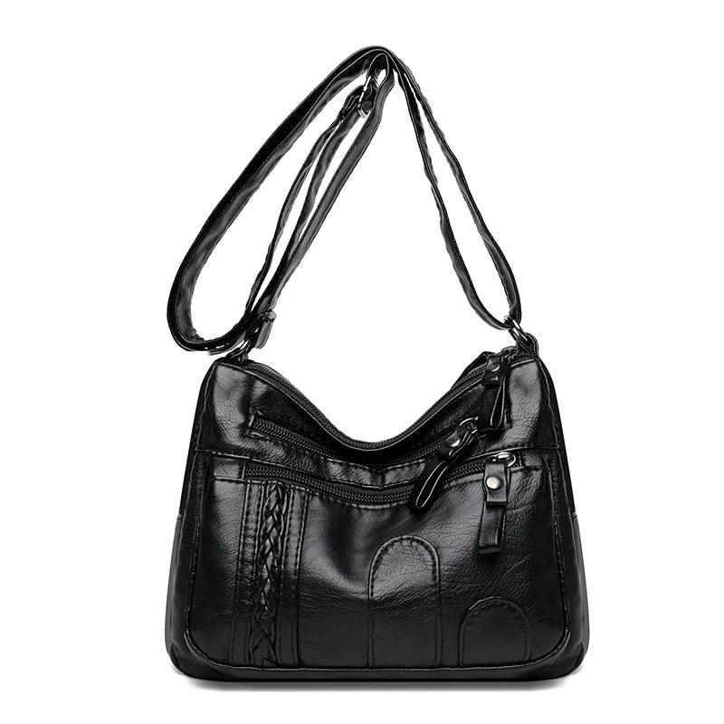 Soft Leather Shoulder Bag Women's Crossbody Satchel Purse Handbag