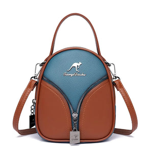 Women's PU Leather Shoulder Bag Top-handle Crossbody Tote