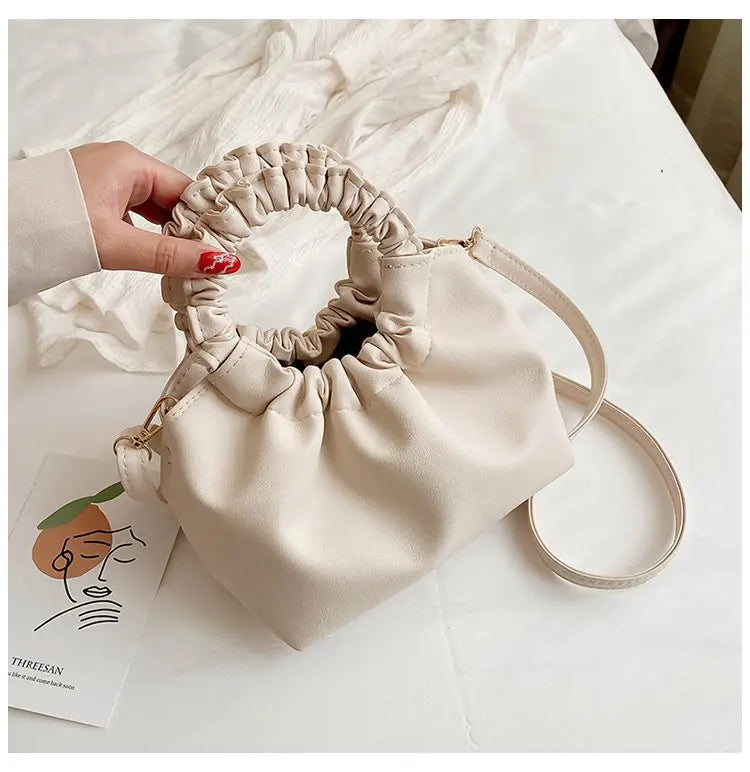 Women's Solid Casual Handbag Lady's Cloud Bag Versatile Cross Body Bag