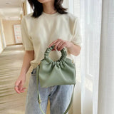 Women's Solid Casual Handbag Lady's Cloud Bag Versatile Cross Body Bag