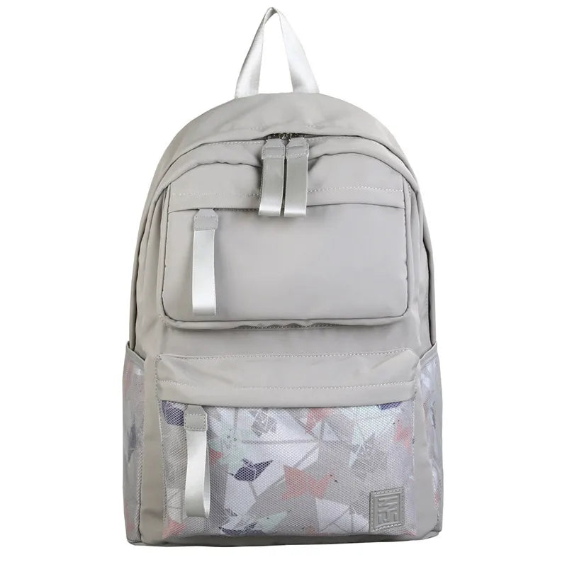 Women's Solid Backpack Schoolbag Multi-purpose Backpack