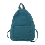 Solid Canvas Backpack Unisex Travel College Schoolbag