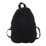 Solid Canvas Backpack Unisex Travel College Schoolbag