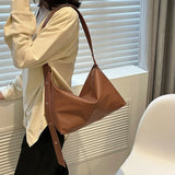 Women's Retro Single Shoulder Bag Large Capacity Crossbody Lazy Wind Tote Bag